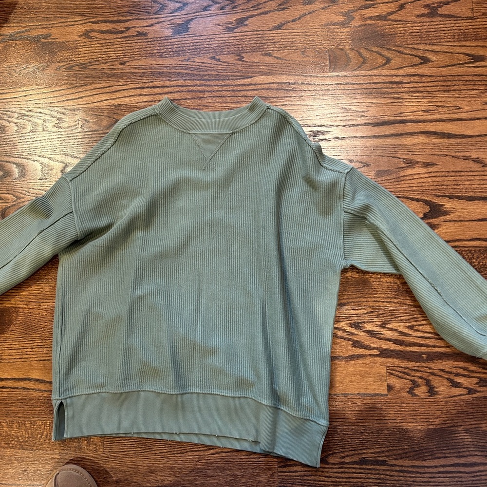 Aerie Green Crewneck Sweater
